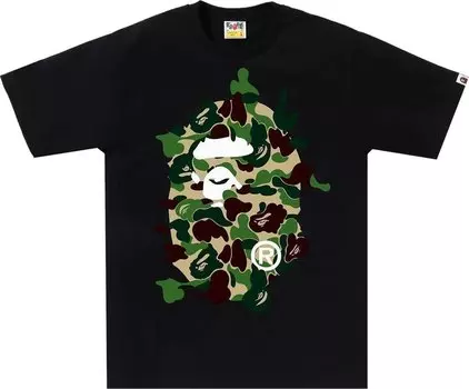 Футболка BAPE ABC Camo Ape Head 'Black/Green', черный