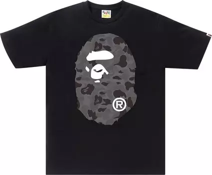 Футболка BAPE ABC Camo Big Ape Head Tee 'Black', черный