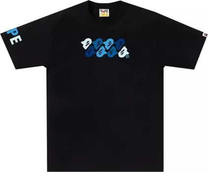 Футболка BAPE ABC Camo 'Black/Blue', черный