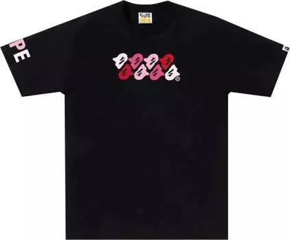 Футболка BAPE ABC Camo 'Black/Pink', черный