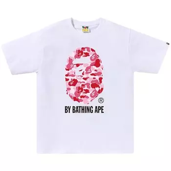 Футболка BAPE ABC Camo By Bathing Ape, цвет Белый/Розовый