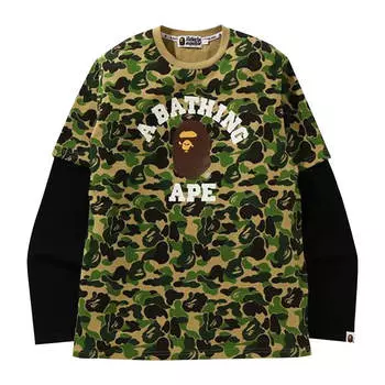 Футболка Bape ABC Camo College Layered, зеленый
