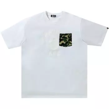 Футболка BAPE ABC Camo College Relaxed Pocket Tee 'White', белый