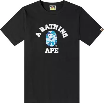 Футболка BAPE ABC Camo College Tee 'Black/Blue', черный