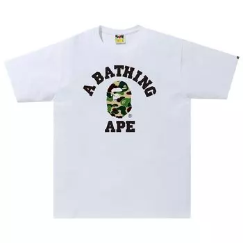 Футболка BAPE ABC Camo College Tee 'White/Green', белый