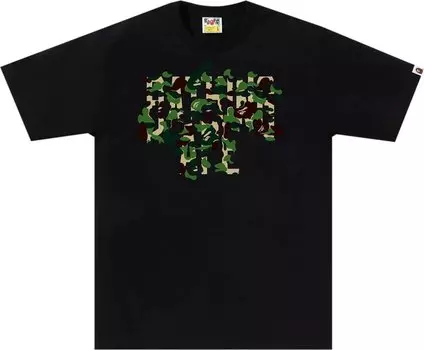 Футболка BAPE ABC Camo Rebuild NYC Logo 'Black/Green', черный