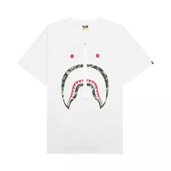 Футболка BAPE ABC Camo Shark, цвет Белый/Зеленый