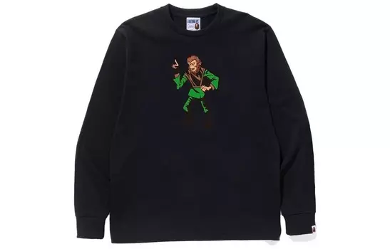 Футболка BAPE Ape Graphic L/S A Bathing Ape, фиолетовый