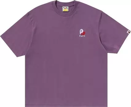 Футболка BAPE Ape Head 2 Point Relaxed Fit 'Purple', фиолетовый