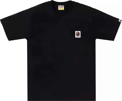 Футболка BAPE Ape Head Label 'Black', черный