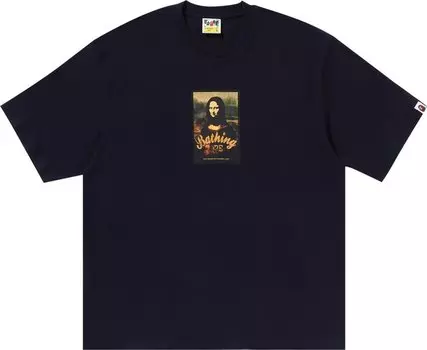 Футболка BAPE Art Print Relaxed Fit 'Navy', синий