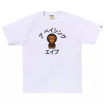 Футболка BAPE Baby Milo College 'White', белый