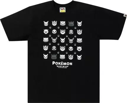 Футболка BAPE Baby Milo x Pokemon Monotone Tee #4 'Black', черный