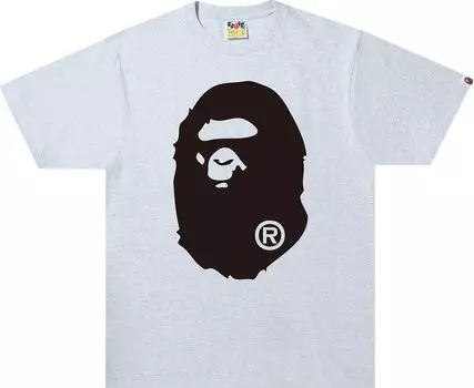 Футболка BAPE Bicolor Big Ape Head Tee 'Grey', серый