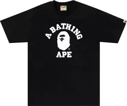 Футболка BAPE Bicolor College (Online Exclusive) 'Black', черный