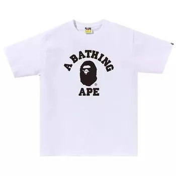Футболка BAPE Bicolor College (Online Exclusive) 'White', белый