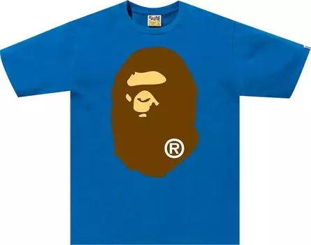 Футболка BAPE Big Ape Head Tee 'Blue', синий