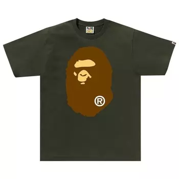 Футболка BAPE Big Ape Head Tee, цвет Olive Drab