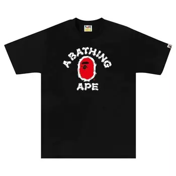 Футболка BAPE Brush College, черная
