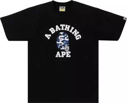 Футболка BAPE Camo Go Ape Pointer College 'Black', черный