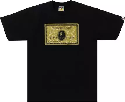 Футболка BAPE Card 'Black/Gold', черный