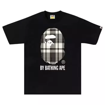 Футболка BAPE Check By Bathing Ape 'Black', черный