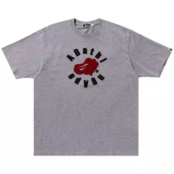 Футболка BAPE Circular Ape Head Relaxed Fit Tee, серый