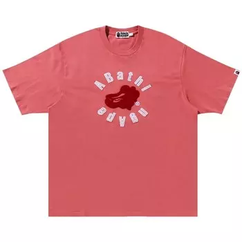 Футболка BAPE Circular Ape Head Relaxed Fit Tee, розовый