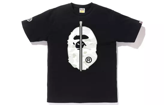Футболка Bape City Camo 2nd Ape A BATHING APE, черный/белый