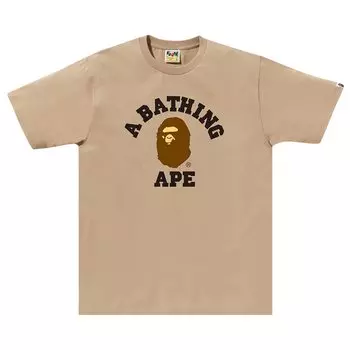 Футболка BAPE College, Бежевая