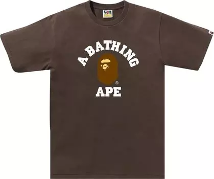 Футболка BAPE College 'Brown', коричневый