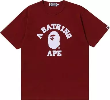Футболка BAPE College Heavy Weight Tee 'Red', красный