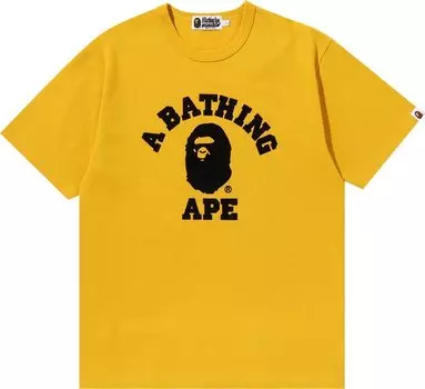 Футболка BAPE College Heavy Weight Tee 'Yellow', желтый