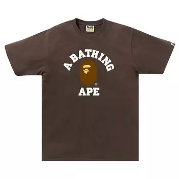 Футболка BAPE College, коричневая