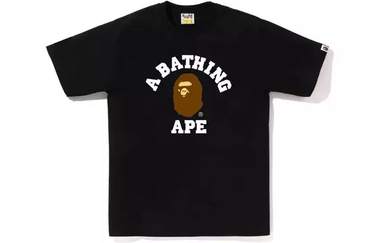 Футболка BAPE College SS23 черная A Bathing Ape, белый