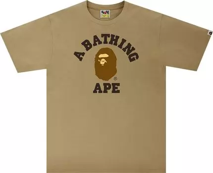 Футболка BAPE College Tee 'Beige', загар