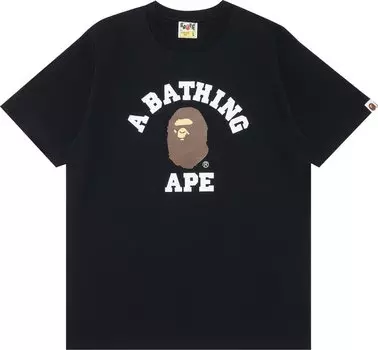 Футболка BAPE College Tee 'Black', черный