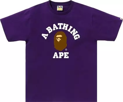 Футболка BAPE College Tee 'Purple', фиолетовый