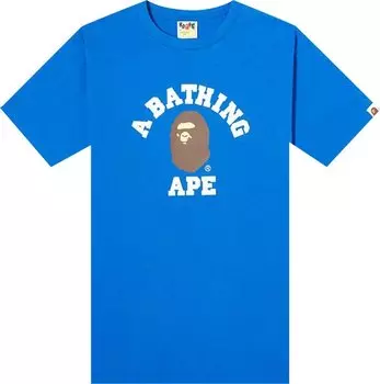 Футболка BAPE College Tee 'Blue', синий