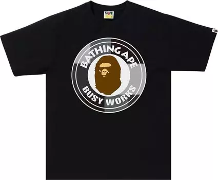 Футболка BAPE Color Block Busy Works Tee 'Black', черный