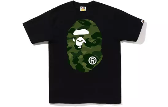 Футболка BAPE Color Camo Big Ape Head FW22 A Bathing Ape, черный/синий