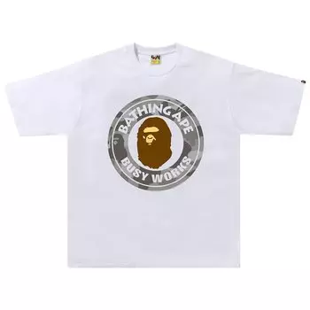 Футболка BAPE Color Camo Busy Works Relaxed Fit Tee 'White/Grey', белый