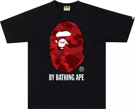 Футболка BAPE Color Camo By Bathing Tee 'Black/Red', черный