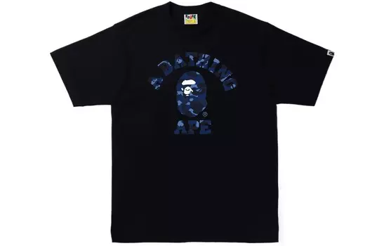 Футболка BAPE Color Camo College A Bathing Ape, черный/фиолетовый