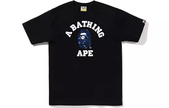 Футболка BAPE Color Camo College FW22 A Bathing Ape, черный/зеленый
