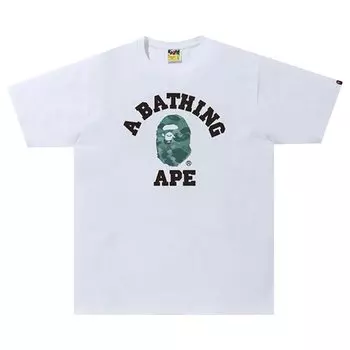 Футболка BAPE Color Camo College Tee 'White/Green', белый