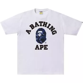 Футболка BAPE Color Camo College Tee 'White/Navy', белый