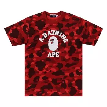 Футболка BAPE Color Camo College Tee, красный