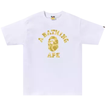 Футболка BAPE Color Camo College 'White/Yellow', белый