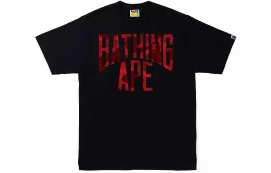 Футболка BAPE Color Camo NYC Logo, весна-лето 2022 A Bathing Ape, черный/красный